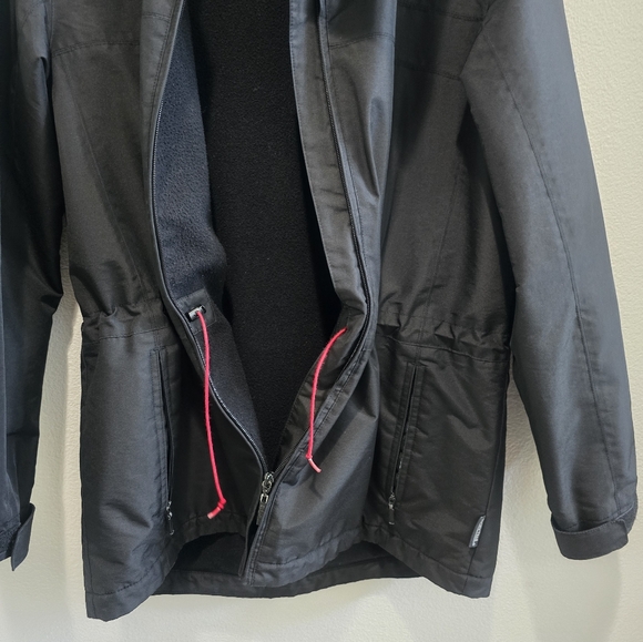 PacificTrail black hooded jacket with fleece lining women's size medium. - Picture 7 of 8